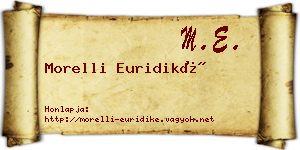 Morelli Euridiké névjegykártya